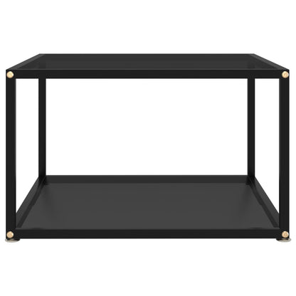 Salongbord Sofabord Svart 60x60x35 cm herdet glass
