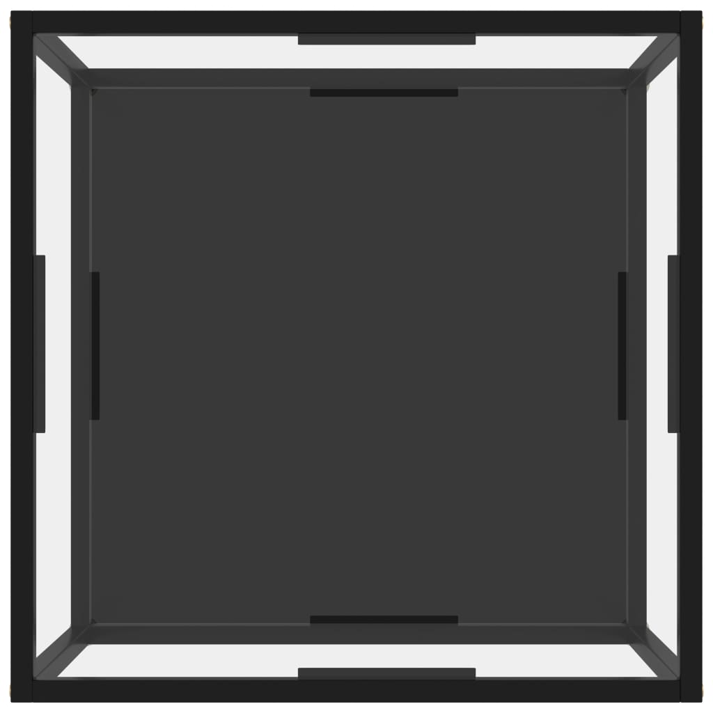 Salongbord Sofabord DIV. gjennomsiktig og Svart 60x60x35 cm herdet glass