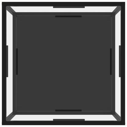 Salongbord Sofabord DIV. gjennomsiktig og Svart 60x60x35 cm herdet glass