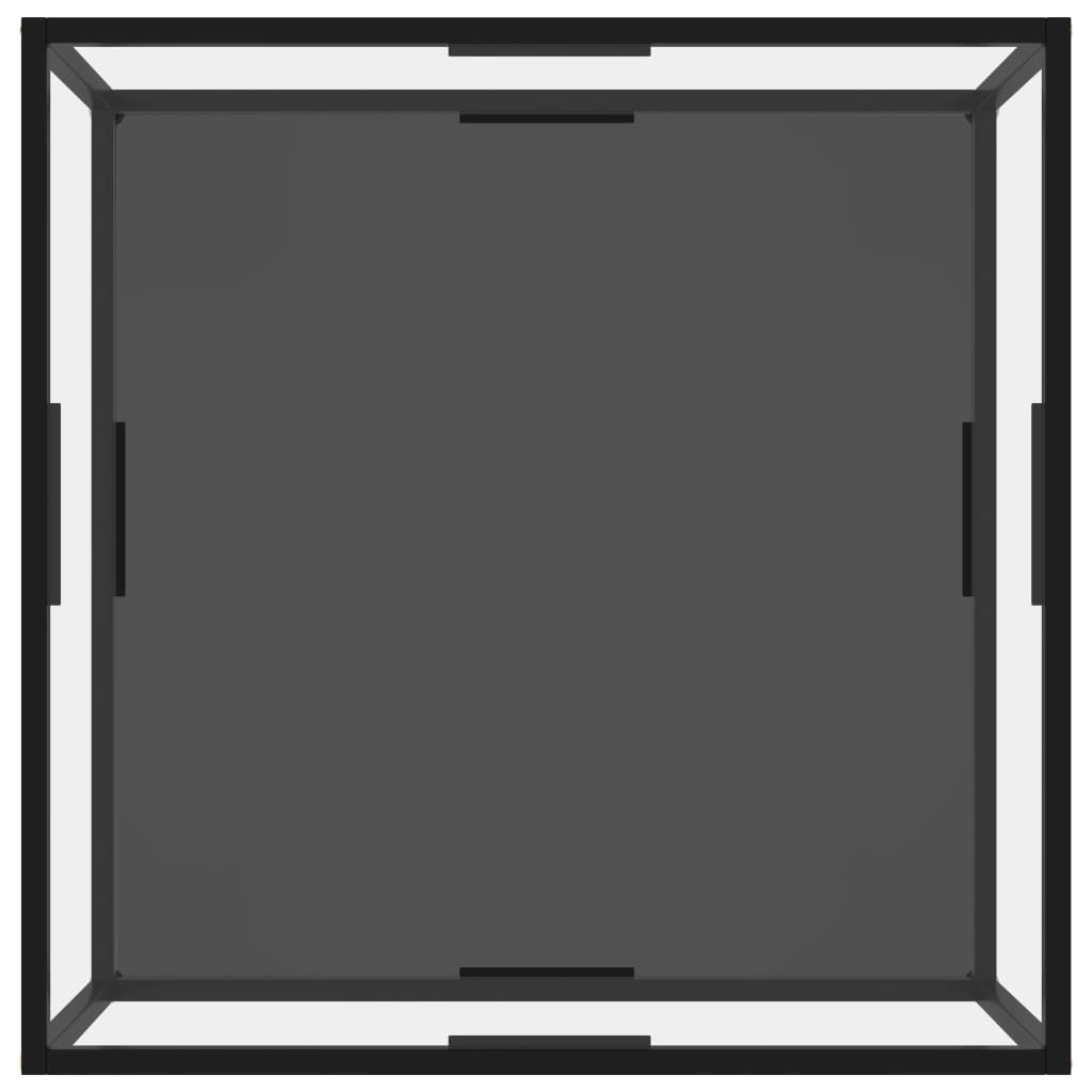 Salongbord Sofabord DIV. gjennomsiktig og Svart 80x80x35 cm herdet glass