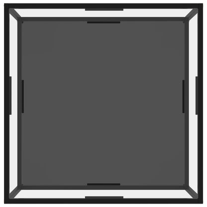 Salongbord Sofabord DIV. gjennomsiktig og Svart 80x80x35 cm herdet glass
