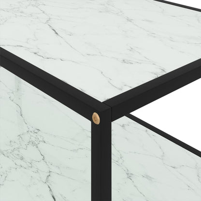 Salongbord Sofabord Hvit 100x50x35 cm herdet glass