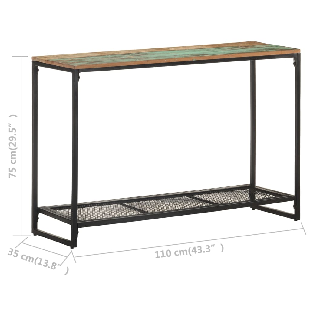 Avlastningsbord Konsollbord Tre 110x35x75 cm gjenvunnet heltre