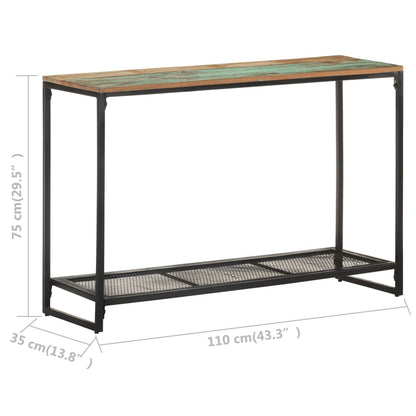 Avlastningsbord Konsollbord Tre 110x35x75 cm gjenvunnet heltre