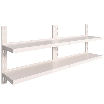Vegghylle DIV. Flytende vegghyller 2 nivåer 2 stk rustfritt stål 200x30 cm