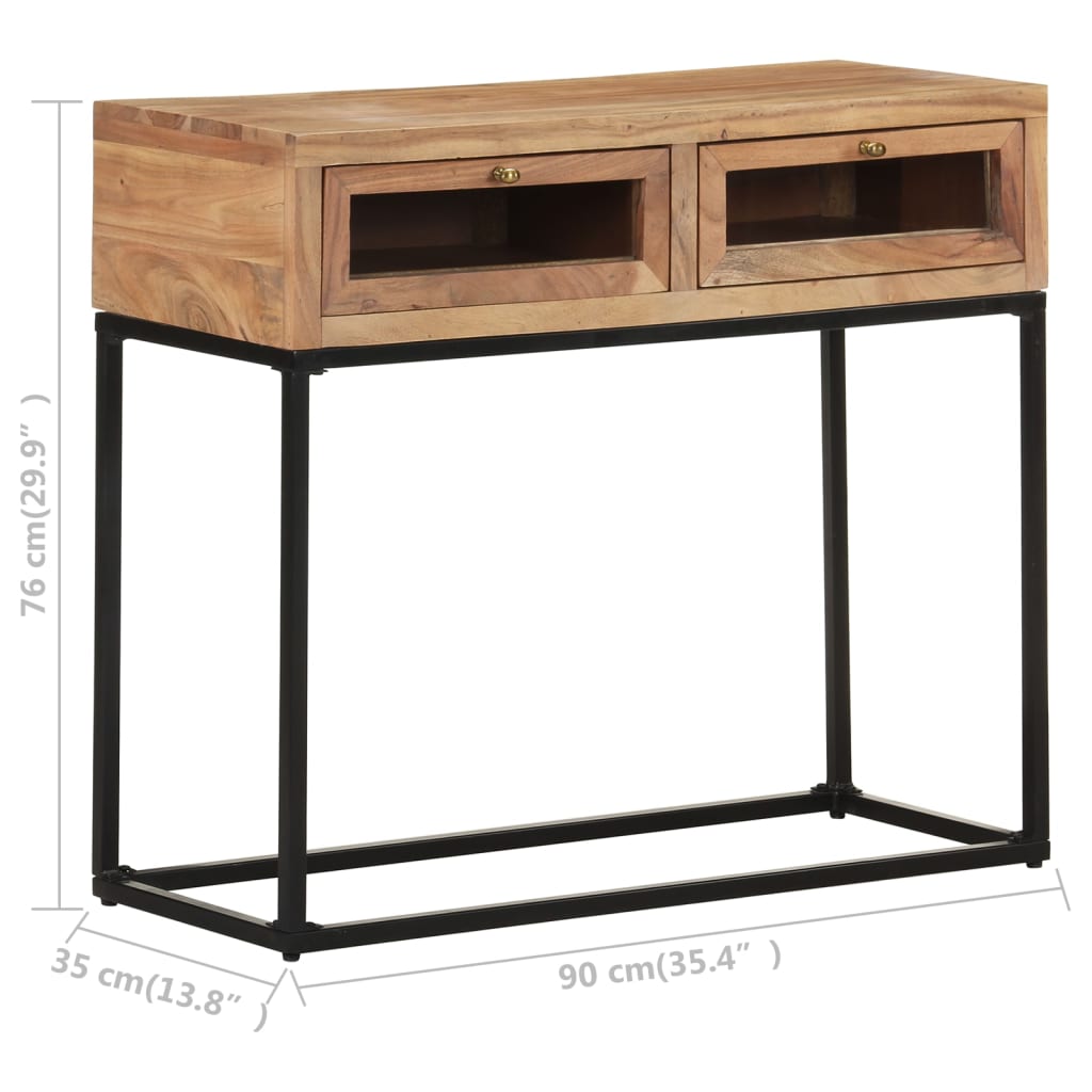 Avlastningsbord Konsollbord Tre 90x35x76 cm heltre akasie