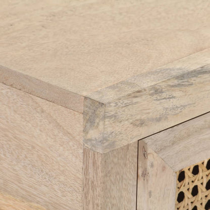 Avlastningsbord Konsollbord Tre 100x35x76 cm heltre mango og naturlig stokk