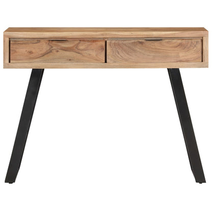 Avlastningsbord Konsollbord Tre 100x35x76 cm heltre akasie med naturlig kant