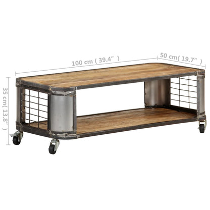 Salongbord Sofabord Tre 100x50x35 cm heltre mango