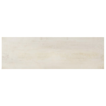 Avlastningsbord Konsollbord Hvit 115x35x77 cm grovt mangotre