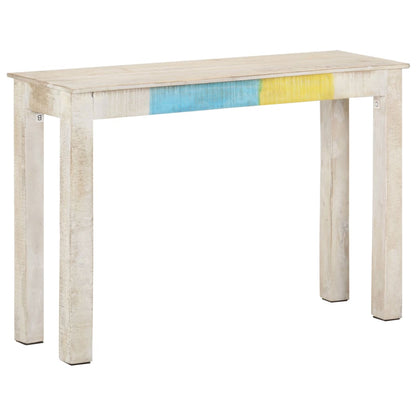 Avlastningsbord Konsollbord Hvit 115x35x77 cm grovt mangotre