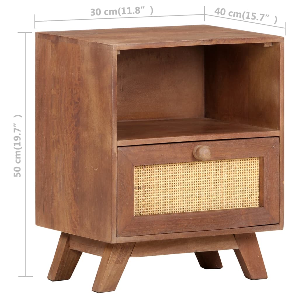 Nattbord Sengbord Tre heltre mangotre 40x30x50 cm