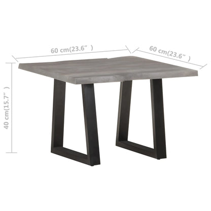 Salongbord Sofabord Tre heltre akasie med naturlige kanter 60x60x40 cm