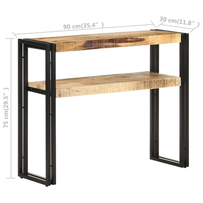 Avlastningsbord Konsollbord Tre 90x30x75 cm grov mangotre