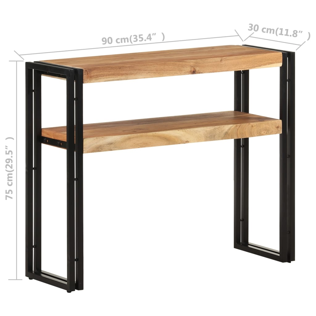 Avlastningsbord Konsollbord Tre 90x30x75 cm heltre akasie