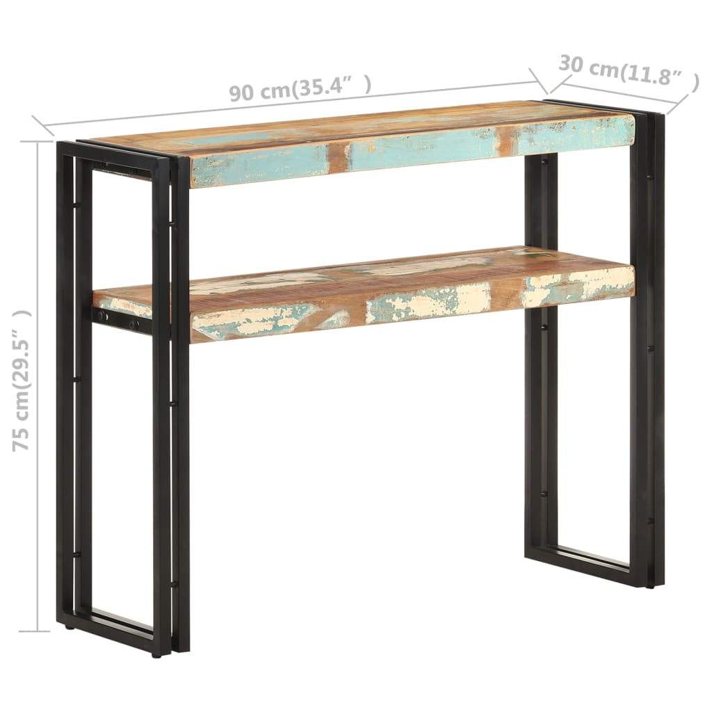 Avlastningsbord Konsollbord Tre 90x30x75 cm gjenvunnet heltre