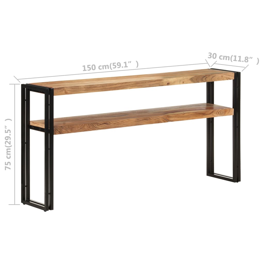 Avlastningsbord Konsollbord Tre 150x30x75 cm heltre akasie
