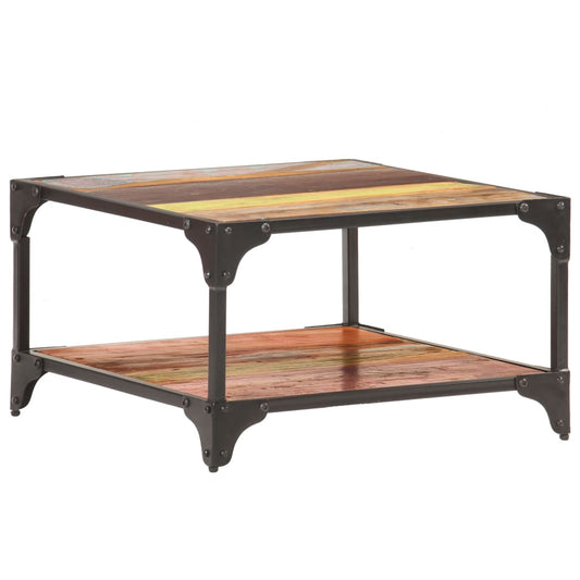 Salongbord Sofabord Tre Gjenvunnet Heltre 60x60x35 cm