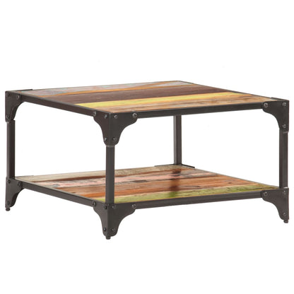 Salongbord Sofabord Tre Gjenvunnet Heltre 60x60x35 cm