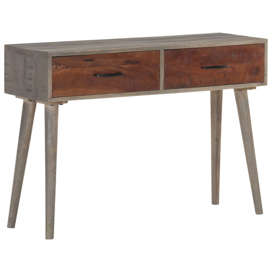 Avlastningsbord konsollbord Grå 110x35x75 cm grov heltre mango