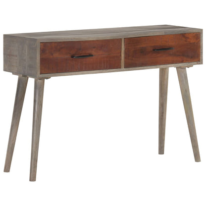 Avlastningsbord Konsollbord Grå 110x35x75 cm grov heltre mango