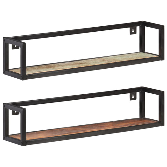 Vegghylle Tre 2 stk 80 cm gjenvunnet heltre