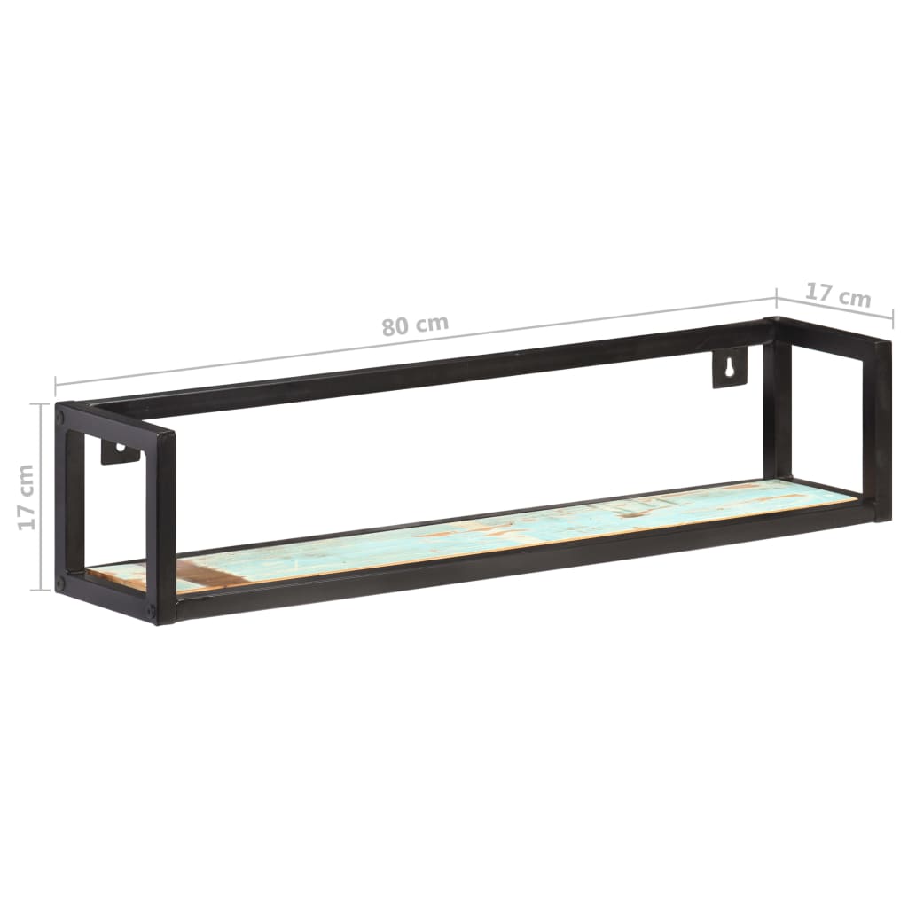 Vegghylle Tre 2 stk 80 cm gjenvunnet heltre