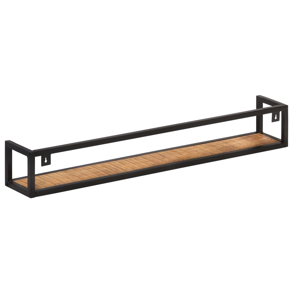 Vegghylle Tre 2 stk 120 cm grov heltre mango