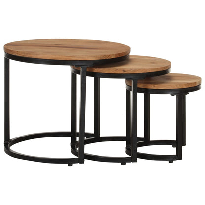 Sidebord Tre 3 stk heltre akasie