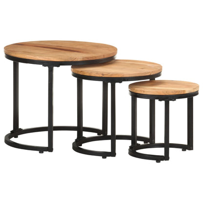 Sidebord Tre 3 stk heltre akasie