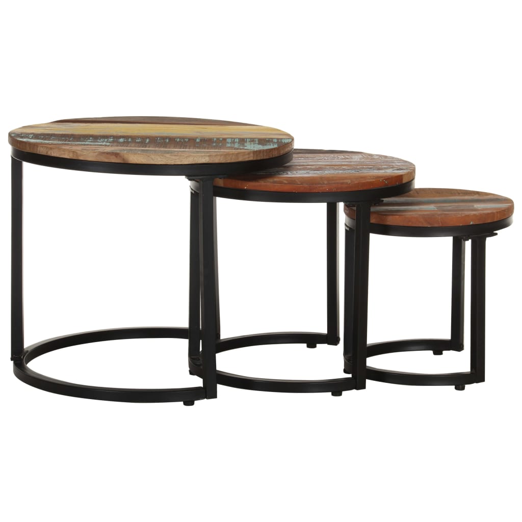 Sidebord Tre 3 stk gjenvunnet heltre