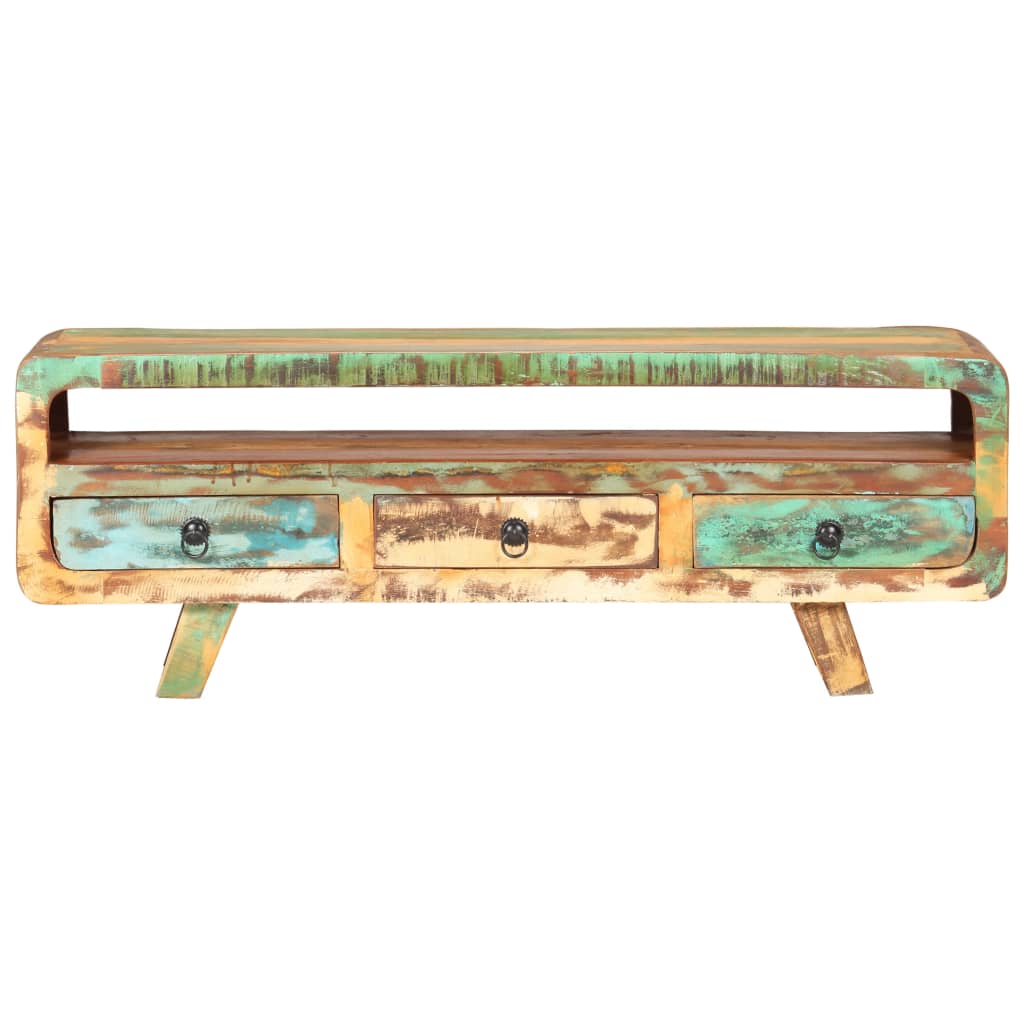 TV-Møbel Tre TV-benk 117x30x41 cm gjenvunnet heltre