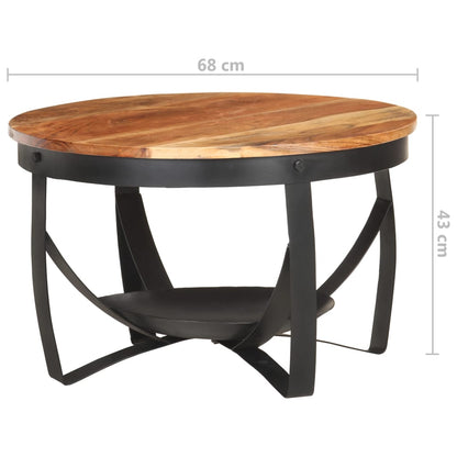Salongbord Sofabord Tre heltre akasie Ø68x43 cm