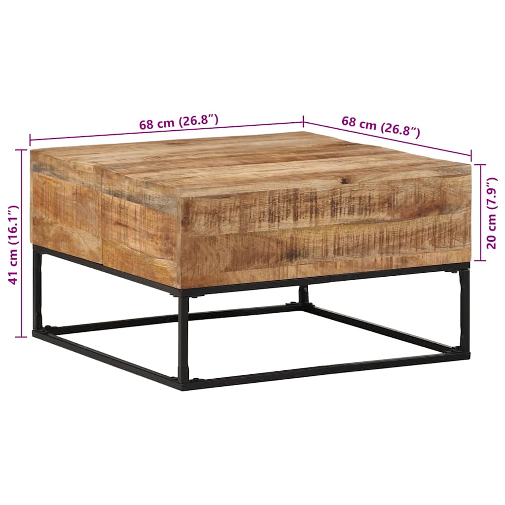 Salongbord Sofabord Tre Heltre Mango 68x68x41 cm