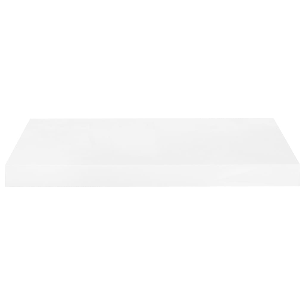Vegghylle Høyglans Hvit Flytende 4 stk 50x23x3,8 cm MDF