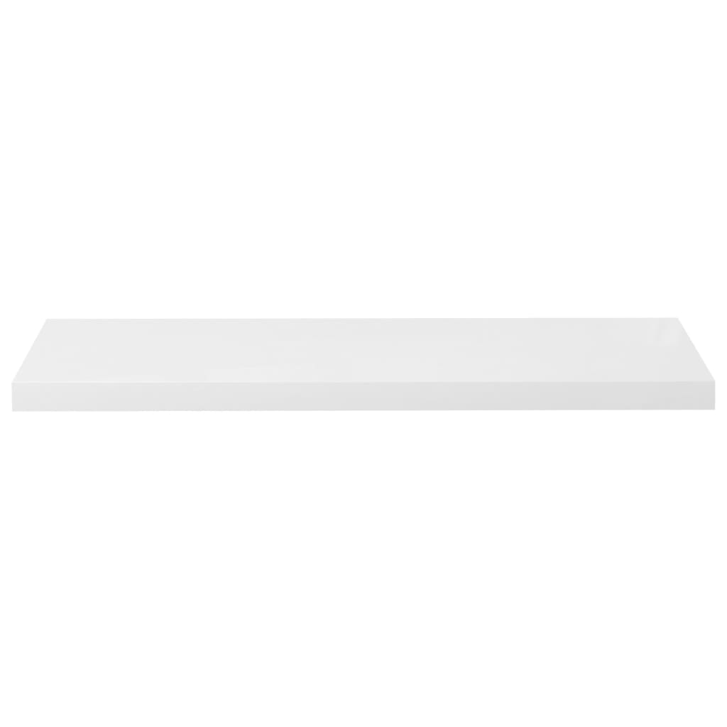 Vegghylle Høyglans Hvit Flytende 4 stk 90x23,5x3,8 cm