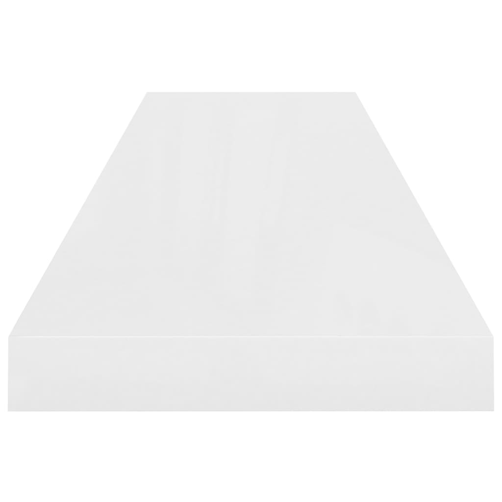 Vegghylle Høyglans Hvit Flytende 4 stk 90x23,5x3,8 cm