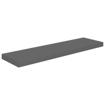 Vegghylle Høyglans Grå Flytende 4 stk 90x23,5x3,8 cm