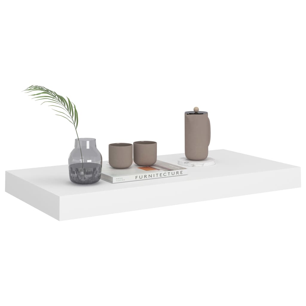 Vegghylle Hvit Flytende 4 stk 50x23x3,8 cm MDF