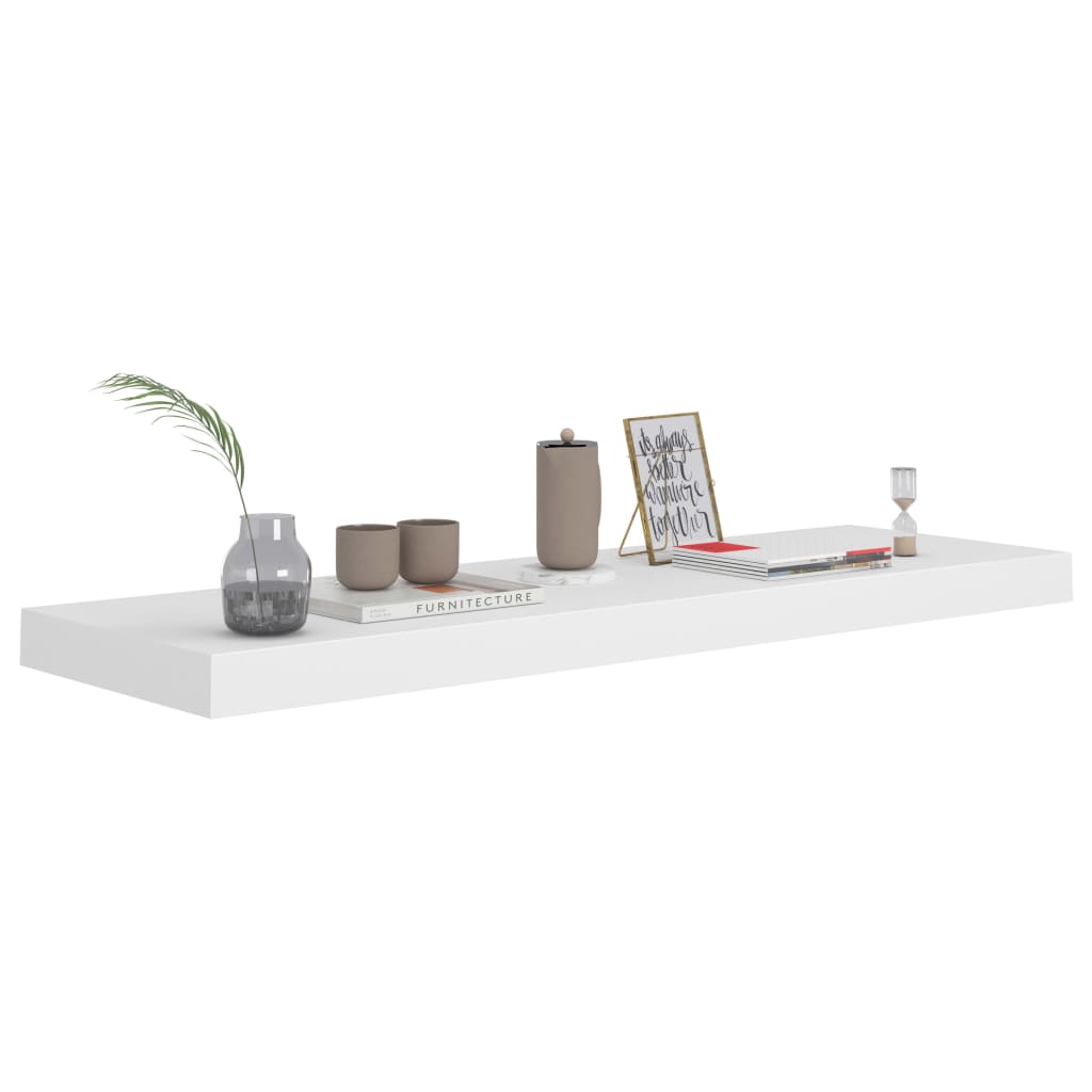 Vegghylle Hvit Flytende 4 stk 80x23,5x3,8 cm MDF
