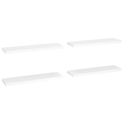 Vegghylle Hvit Flytende 4 stk 90x23,5x3,8 cm