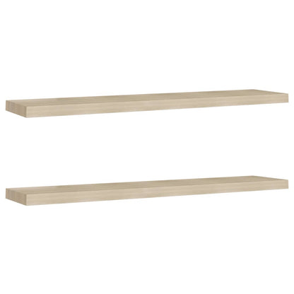 Vegghylle Brun Eik Flytende 2 stk 120x23,5x3,8 cm