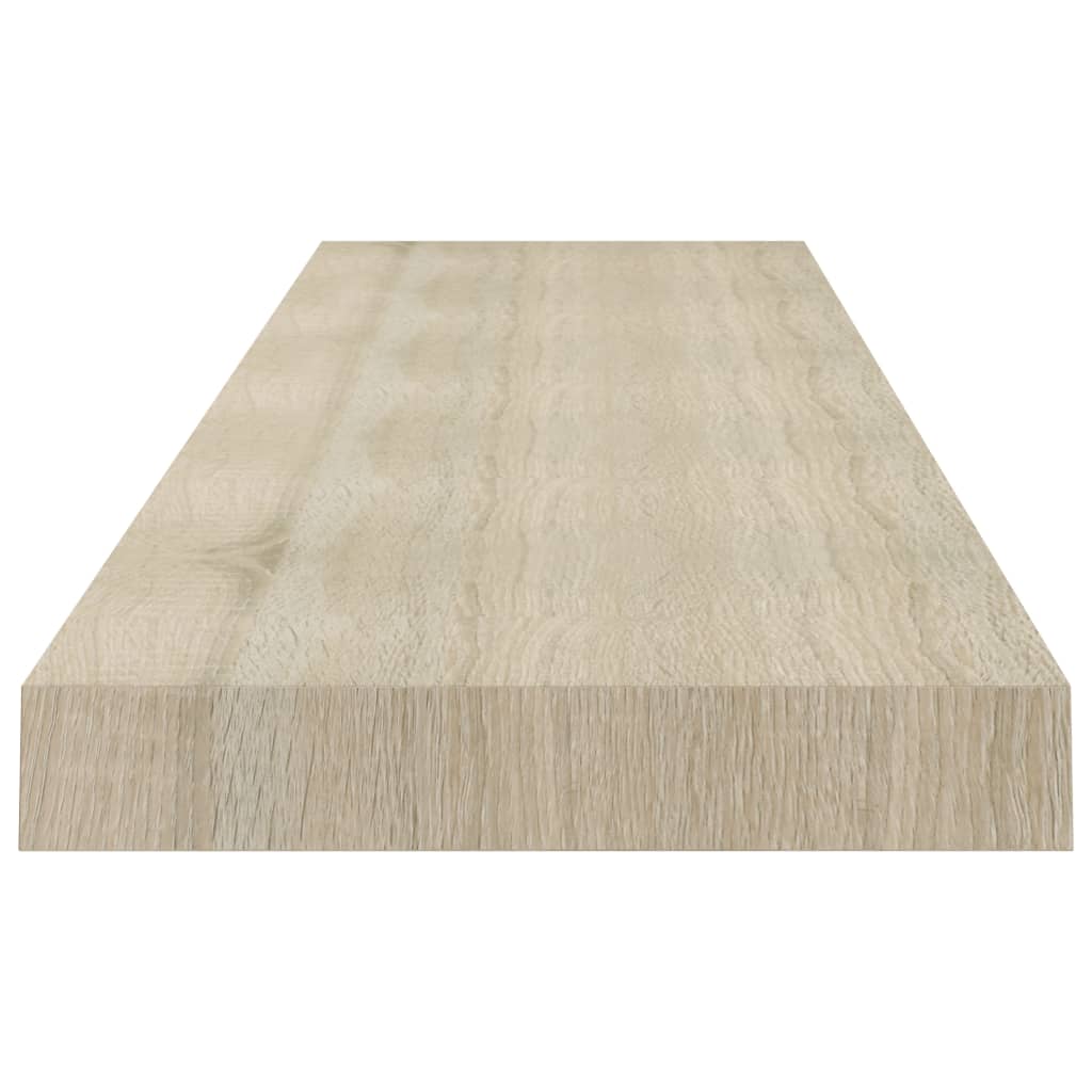 Vegghylle Brun Eik Flytende 2 stk 120x23,5x3,8 cm