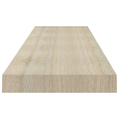 Vegghylle Brun Eik Flytende 2 stk 120x23,5x3,8 cm