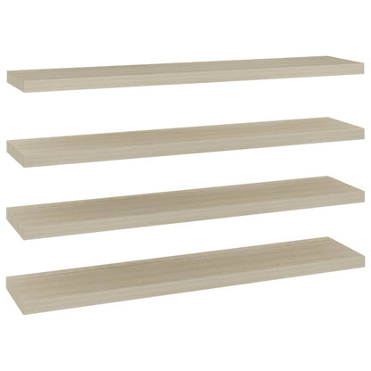 Vegghylle Brun Eik Flytende 4 stk 120x23,5x3,8 cm