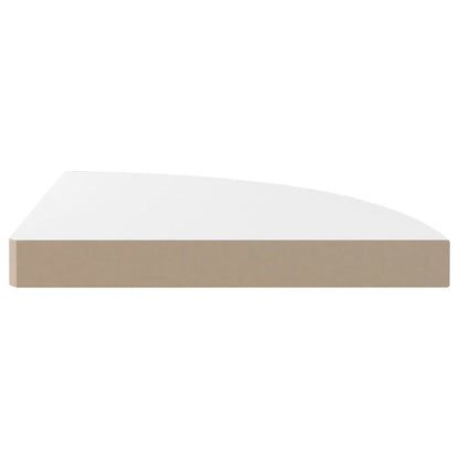 Vegghylle Høyglans Hvit Flytende 2 stk 35x35x3,8 cm MDF