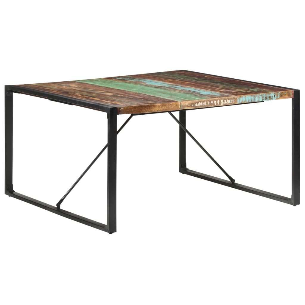 Spisebord 140x140x75 cm gjenvunnet heltre