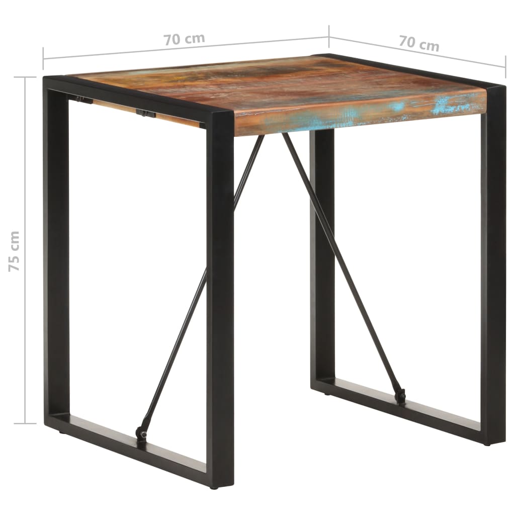 Spisebord Kjøkkenbord Tre 70x70x75 cm gjenvunnet heltre
