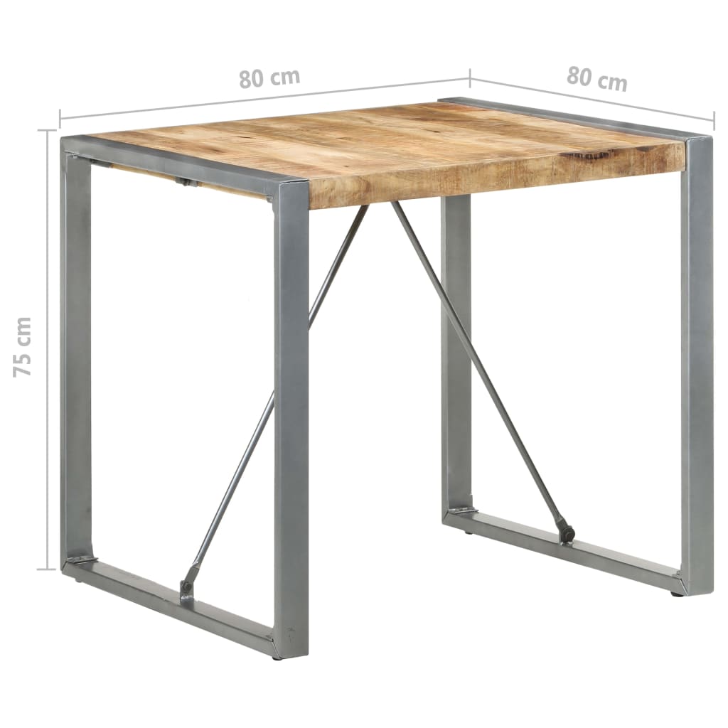 Spisebord Kjøkkenbord Tre 80x80x75 cm grovt mangotre