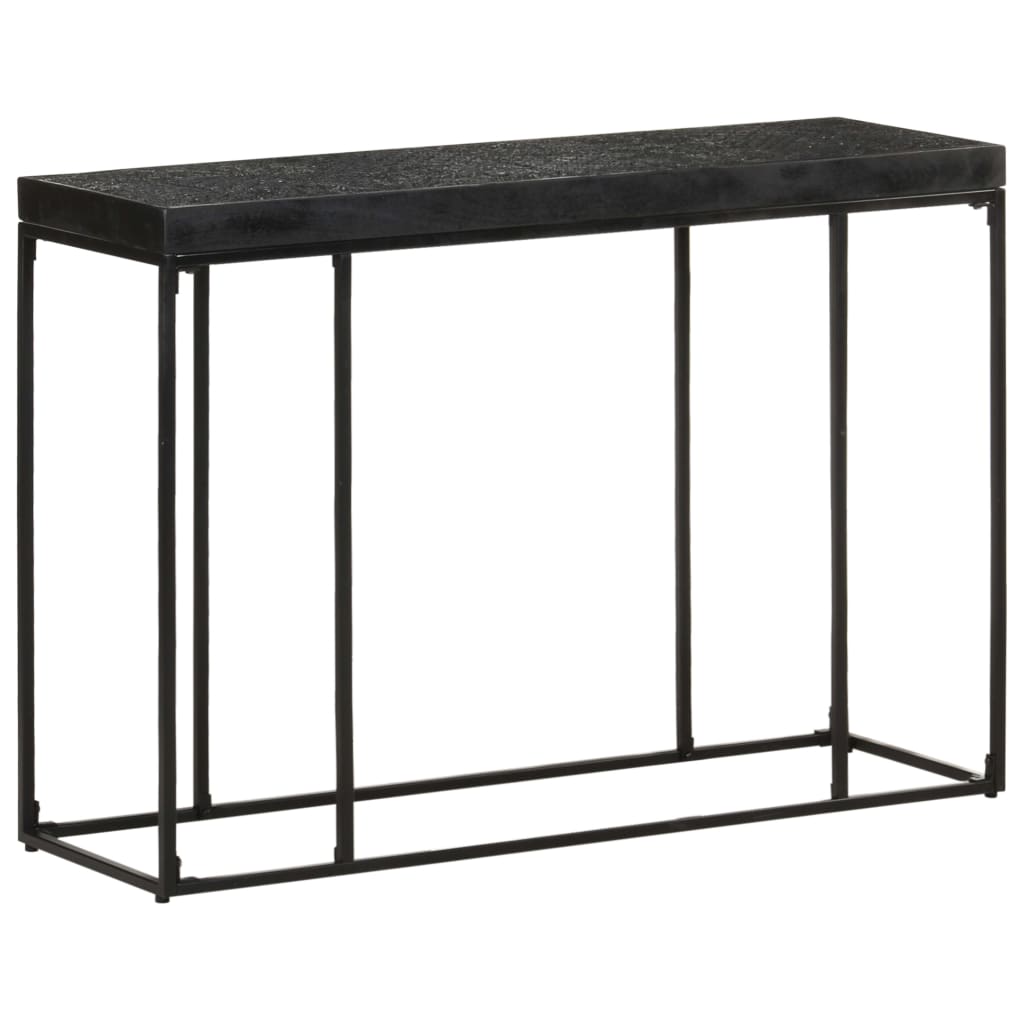 Avlastningsbord konsollbord Svart 110x35x76 cm heltre akasie og mango